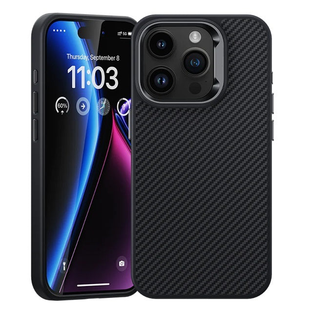 iPhone 16 Pro Smooth & Sleek Matte Finish Soft Carbon Case - Black